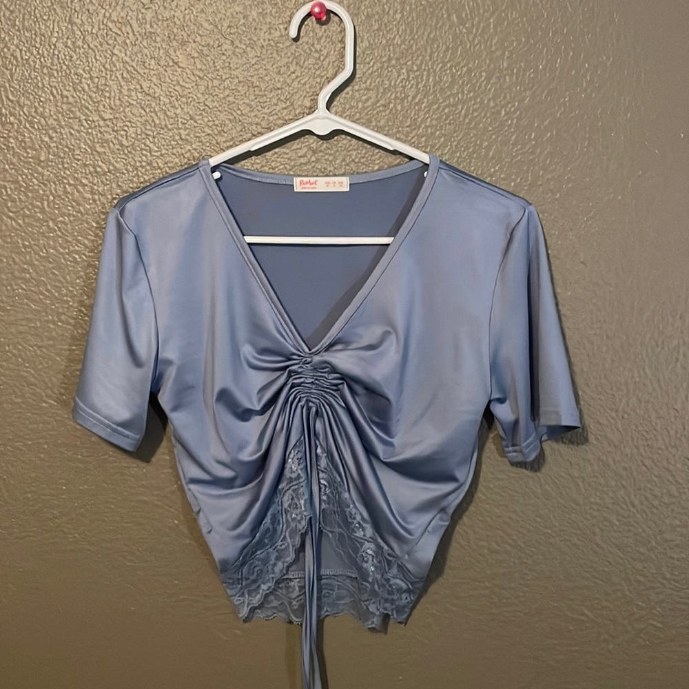 Cropped Silk Tee